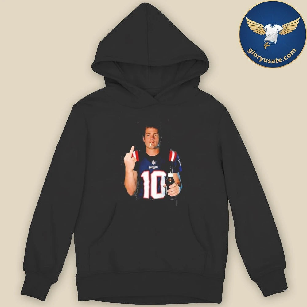 Drake Maye Drinking and Smoking Shirt