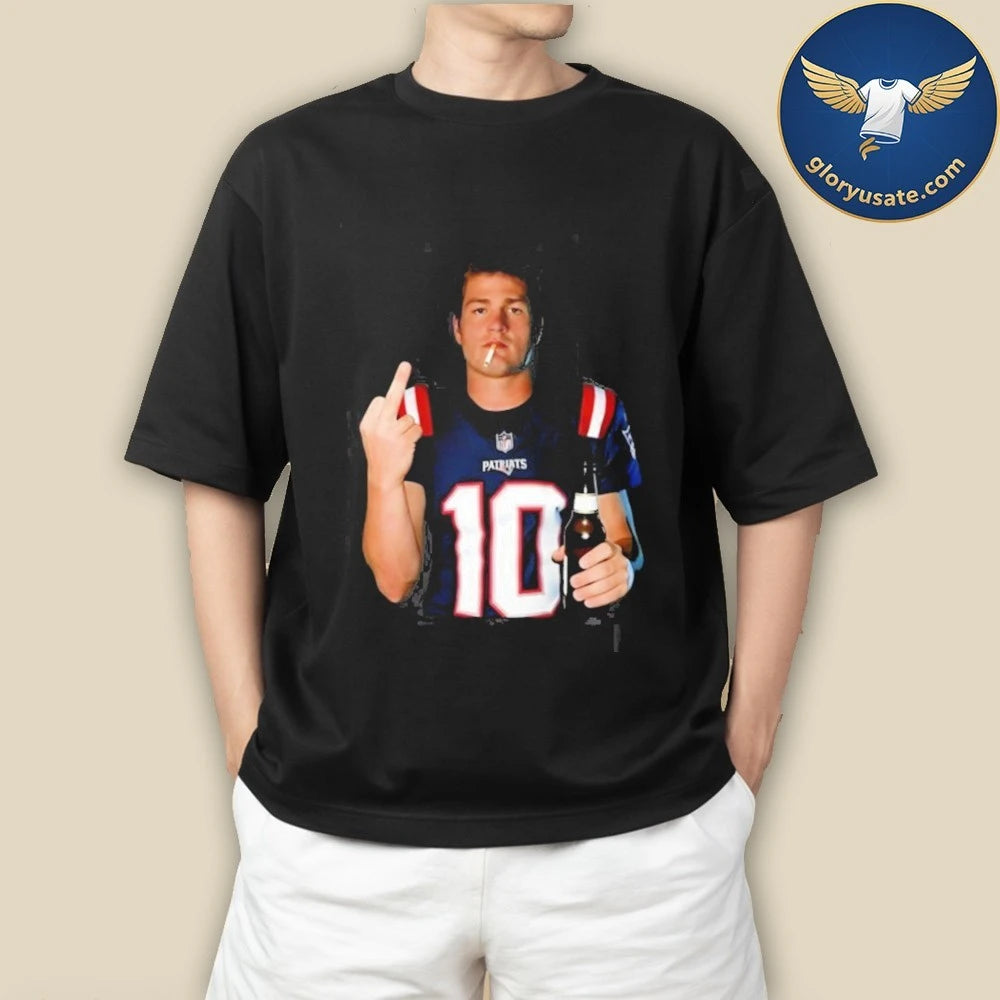Drake Maye Drinking and Smoking Shirt