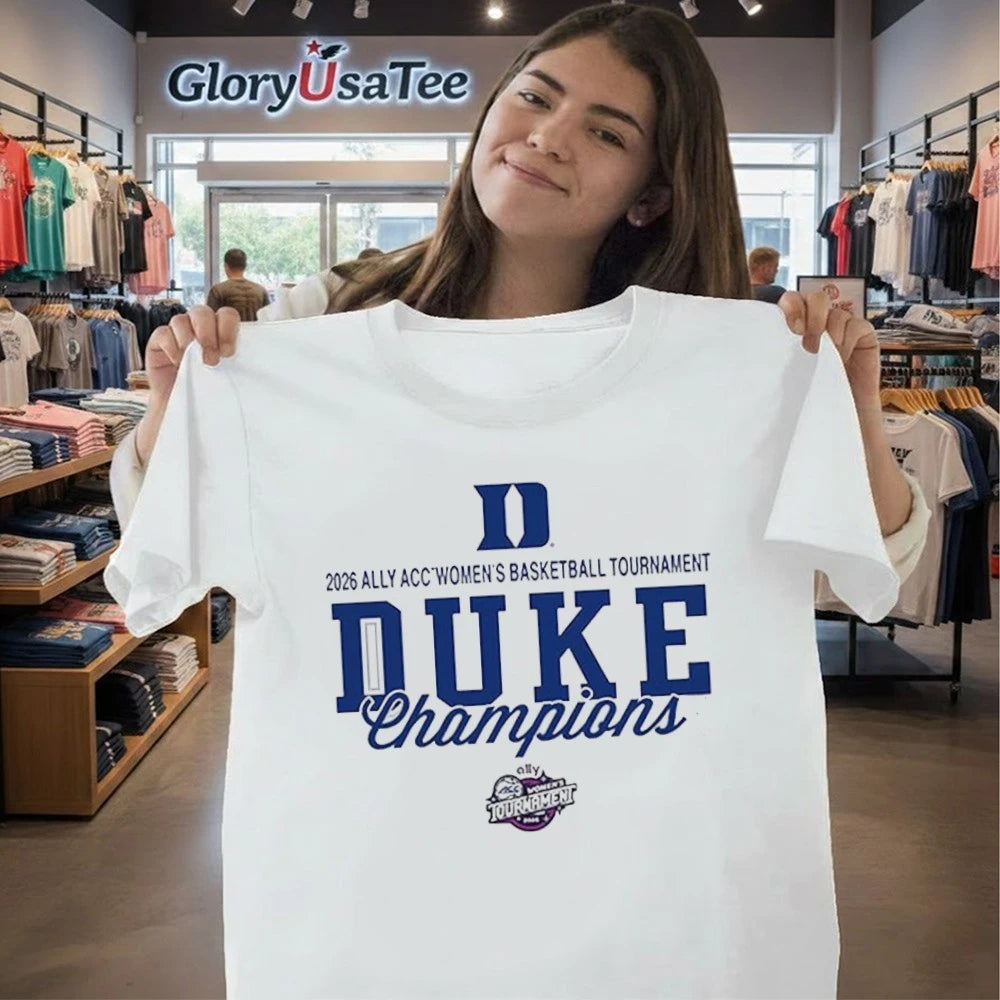 Duke Women’s Basketball Champions 2026 Ally ACC Women’s Basketball Tournament Unisex T ShirtDuke Women’s Basketball Champions 2026 Ally ACC Women’s Basketball Tournament Shirt