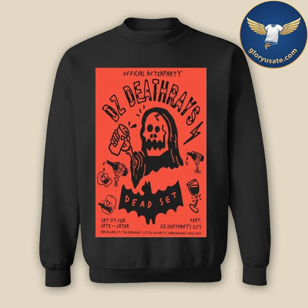 Dz Deathrays Crowbar Sydney February 7 2026 Tour Poster Shirt