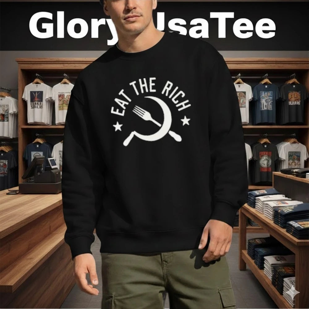 Eat The Rich Grunge Punk Anti Capitalist Protest Graphic Shirt