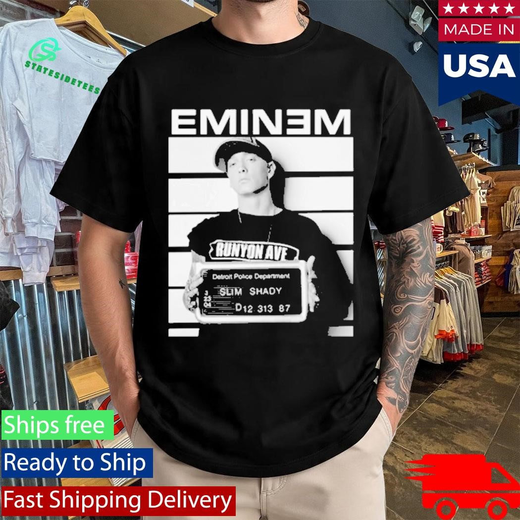 Eminem Anger Slim Shady Mugshot Shirt