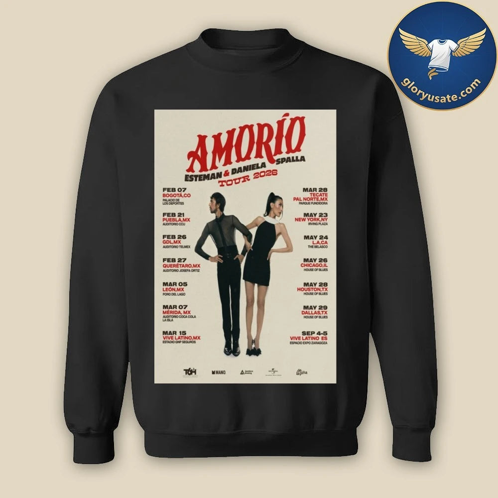 Esteman &amp; Daniela Spalla Amorio Tour 2026 Poster Shirt