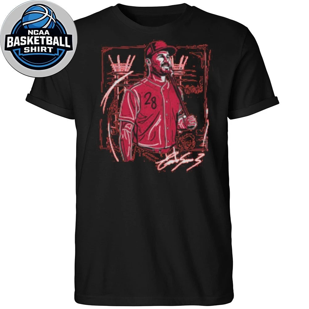 Eugenio Suárez Hand-Drawn Bold Baseball Fan Graphic T-Shirt