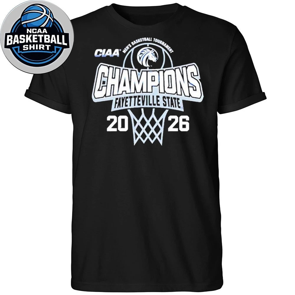 Fayetteville State Men’s Basketball 2026 CIAA Tournament Champions Logo Shirt