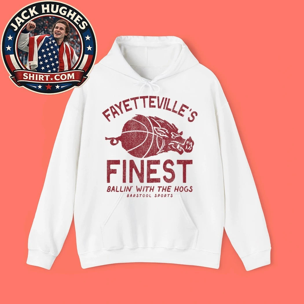 Fayetteville’s Finest Ballin With The Hogs Barstool Sports Shirt