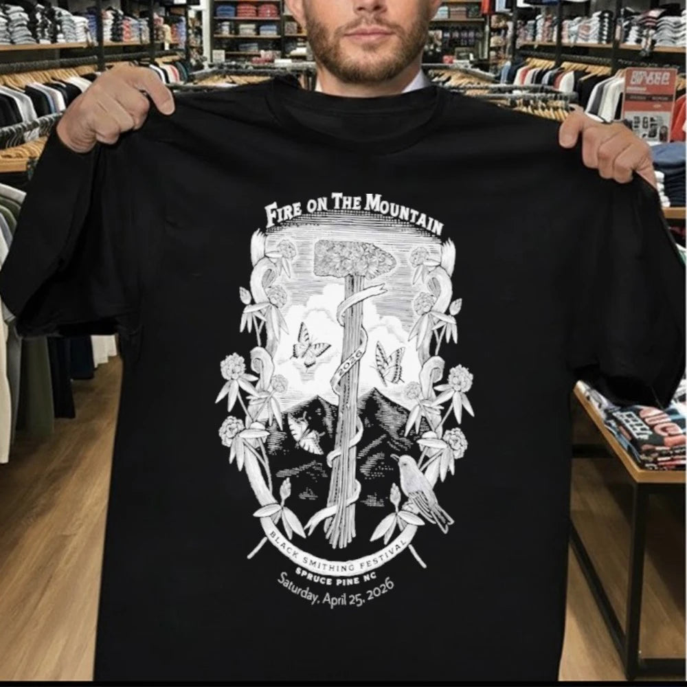 Fire On the Mountain Festival Spruce Pine NC Apr 25 2026 Poster Shirt