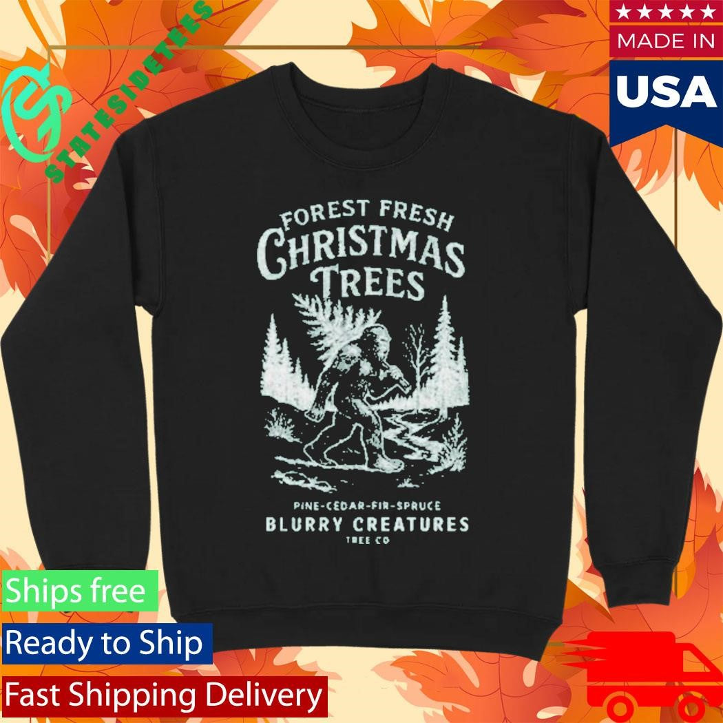 Forest Fresh Christmas Blurry Creatures Shirt