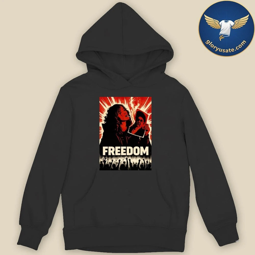 Freedom Iranian Lady Burning Khamenei Photo Shirt