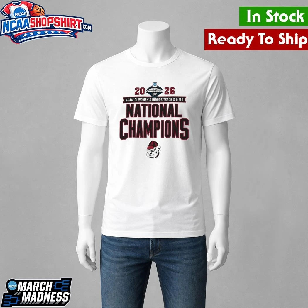 Georgia Bulldogs 2026 NCAA Women’s Indoor Track &amp; Field National Champions Shirt