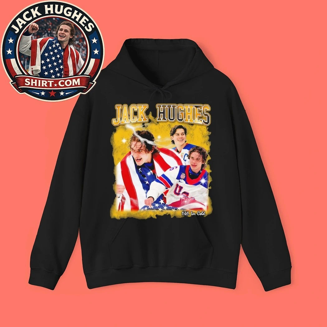 Gold Sealed Forever the Jack Hughes 1 Vs 1 Ice Cold Graphic T-Shirt