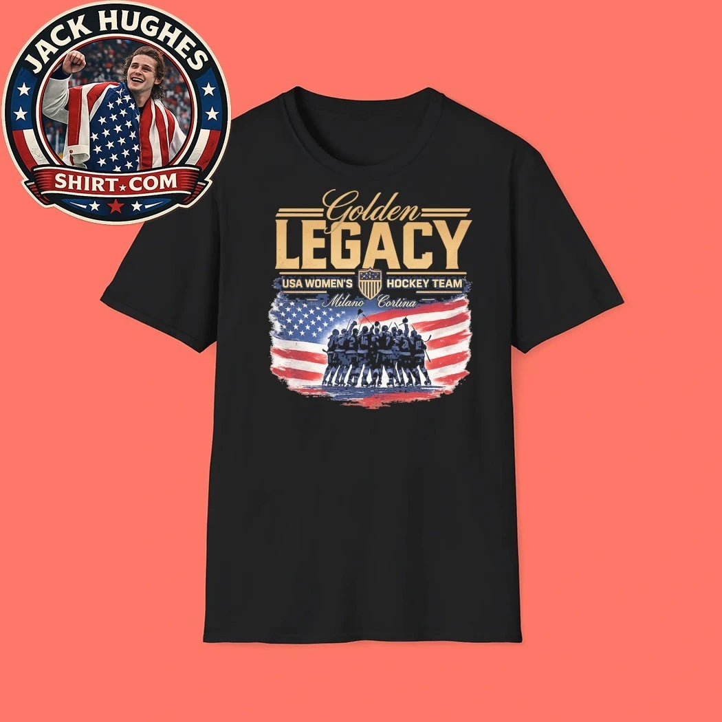 Golden Legacy USA Women’s Hockey Team Milano Cortina Fanatics 2026 Winter Olympics Flag Shirt