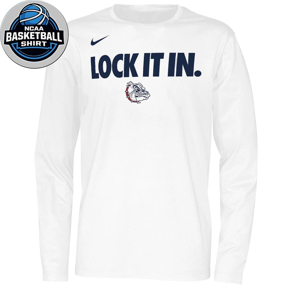Gonzaga Bulldogs March Madness Lock It In 2026 On-Court Bench Shirt