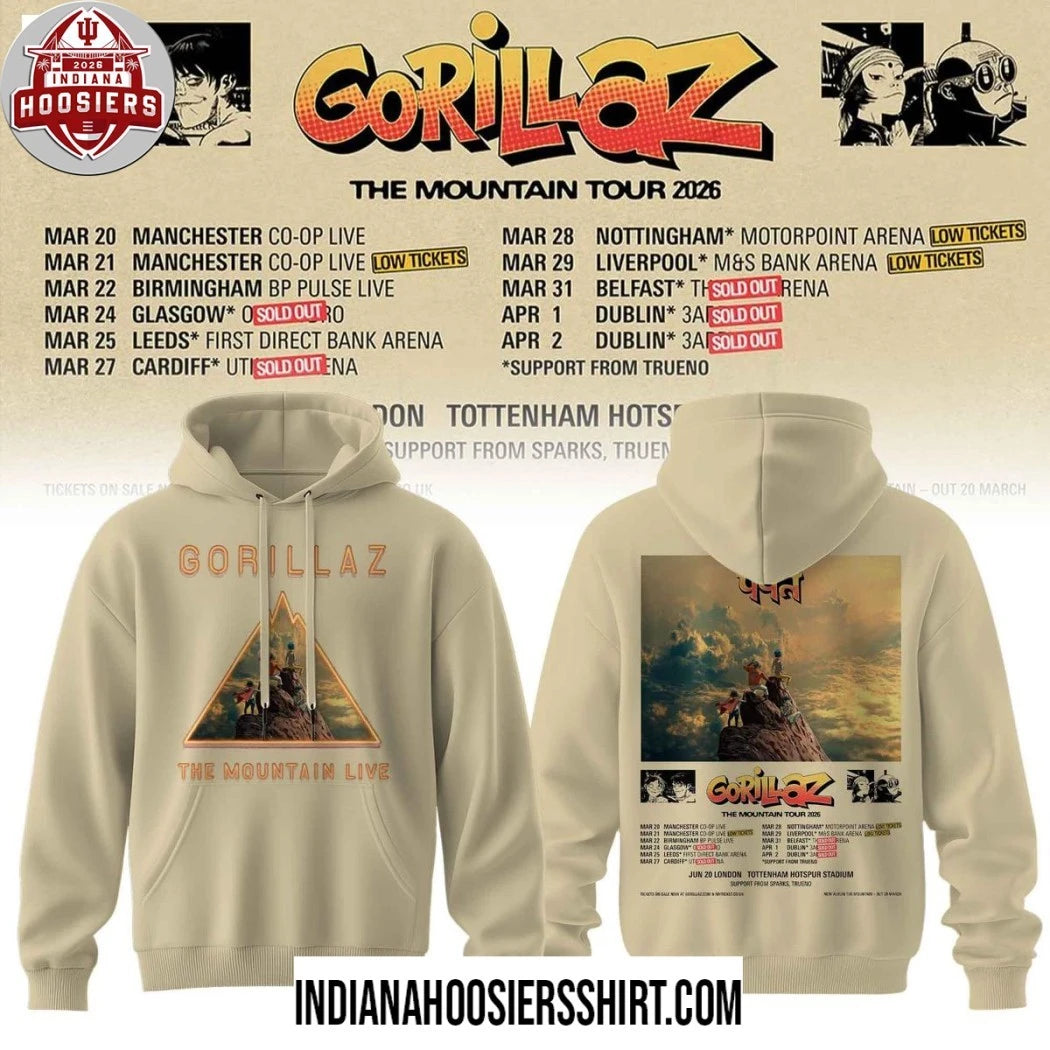 Gorillaz 2026 The Mountain Tour Two Sided T-Shirt