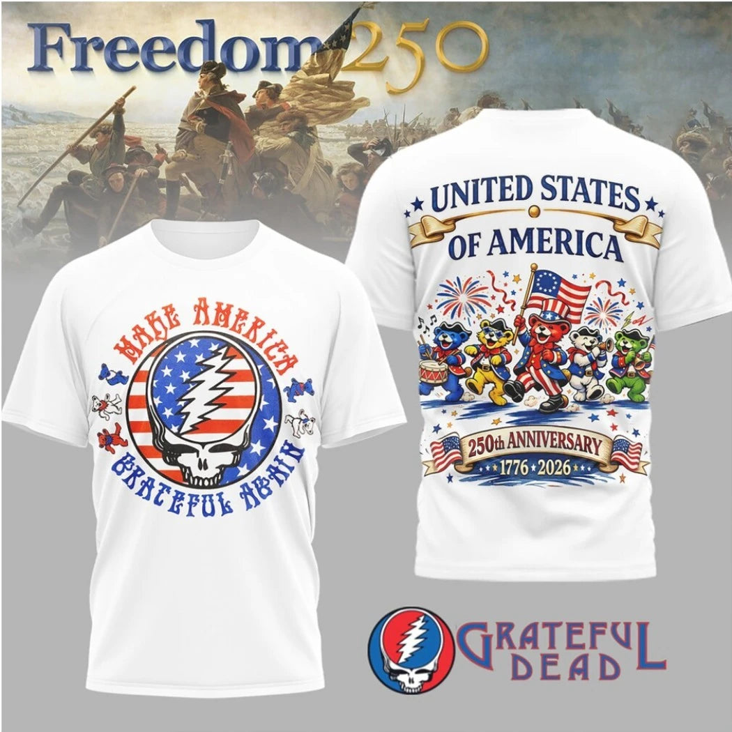 Grateful Dead Make America Grateful Again 250th Anniversary Stealie Shirt