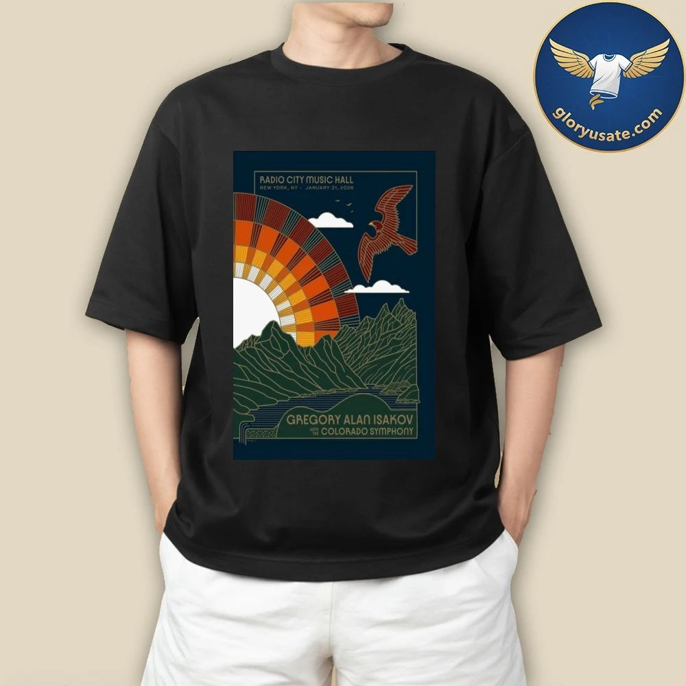 Gregory Alan Isakov Radio City Music Hall January 31 2026 Concert Poster Shirt