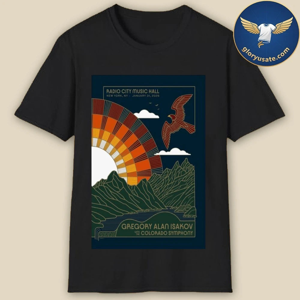 Gregory Alan Isakov Radio City Music Hall January 31 2026 Concert Poster Shirt