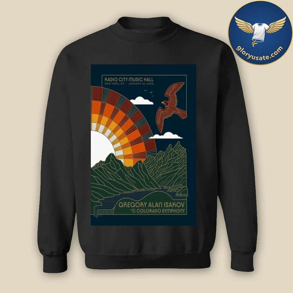Gregory Alan Isakov Radio City Music Hall January 31 2026 Concert Poster Shirt