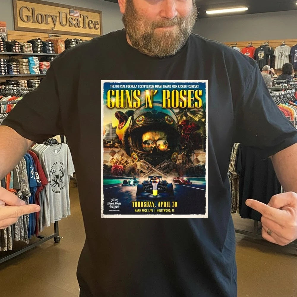 Guns N Roses Event Show F1 Miami Grand Prix Kickoff Concert at Hard Rock Hollywood On April 30 2026 Shirt