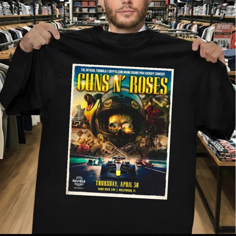 Guns N Roses Event Show F1 Miami Grand Prix Kickoff Concert at Hard Rock Hollywood On April 30 2026 Shirt