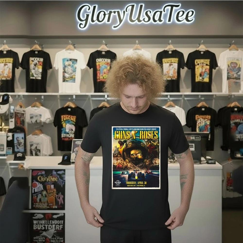 Guns N Roses Event Show F1 Miami Grand Prix Kickoff Concert at Hard Rock Hollywood On April 30 2026 Shirt