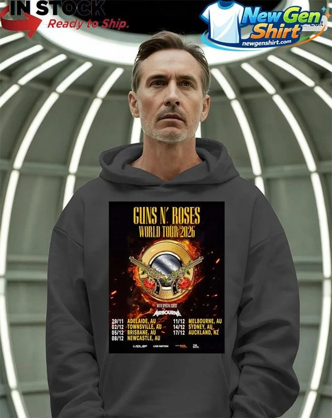 Guns N Roses World Tour 2026 Australia And New Zealand Shirt