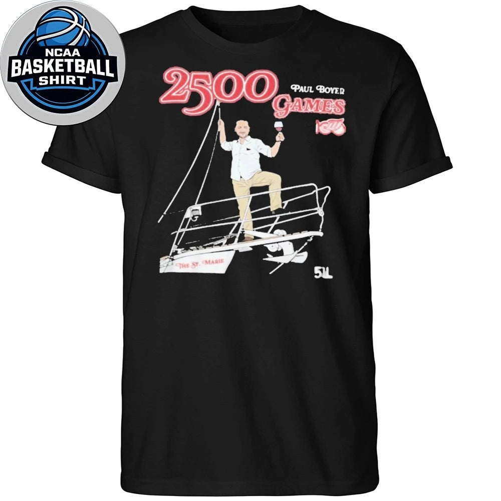 Head Equipment Manager Paul Boyer 2500 games Logo T-Shirt
