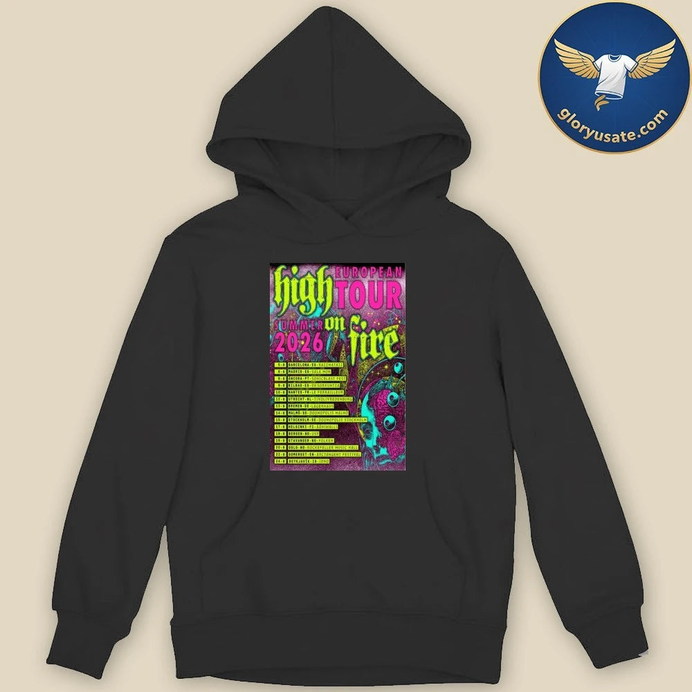 High On Fire European Tour Summer 2026 Poster Shirt