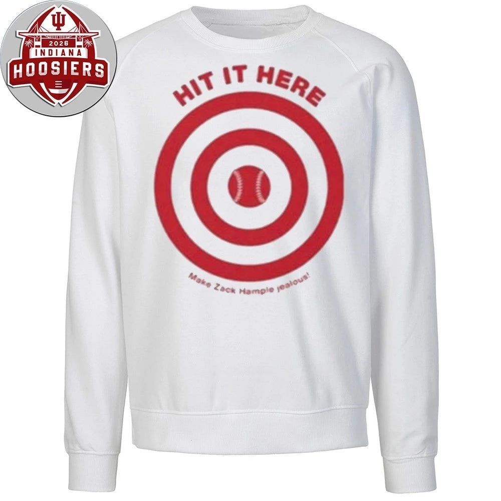 Hit It Here Target Baseball Shirt