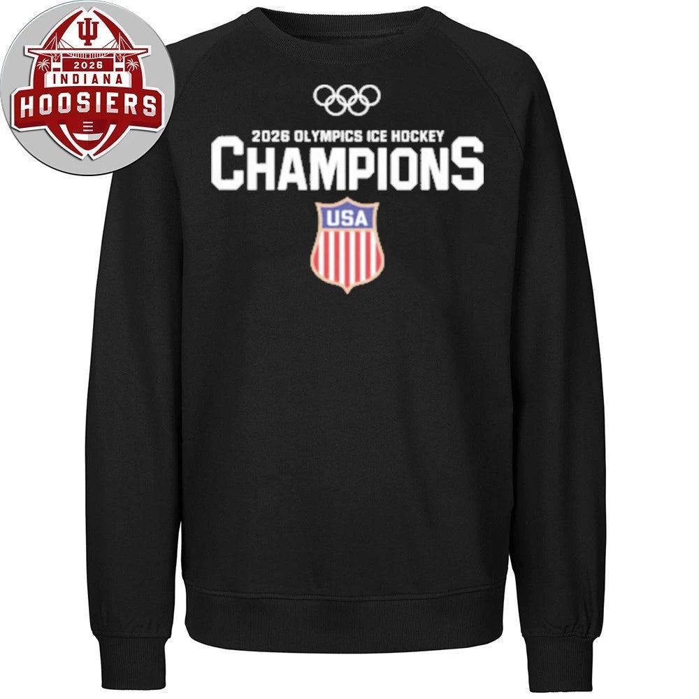 Hockey Champions USA And Canada Olympics ICE Hockey Logo T-Shirt