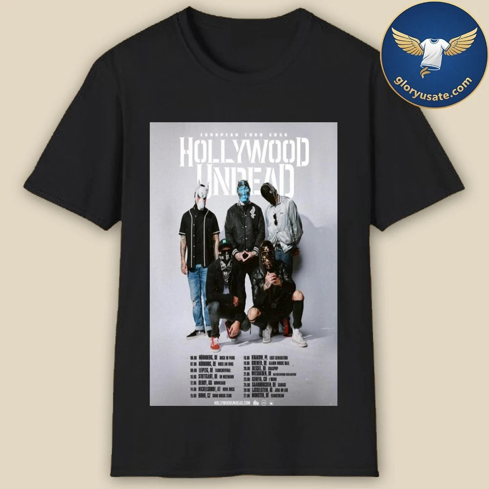 Hollywood Undead European Tour 2026 Poster Shirt