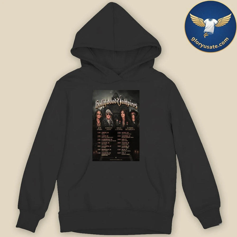 Hollywood Vampires Tour the UK and Europe 2026 Poster Shirt