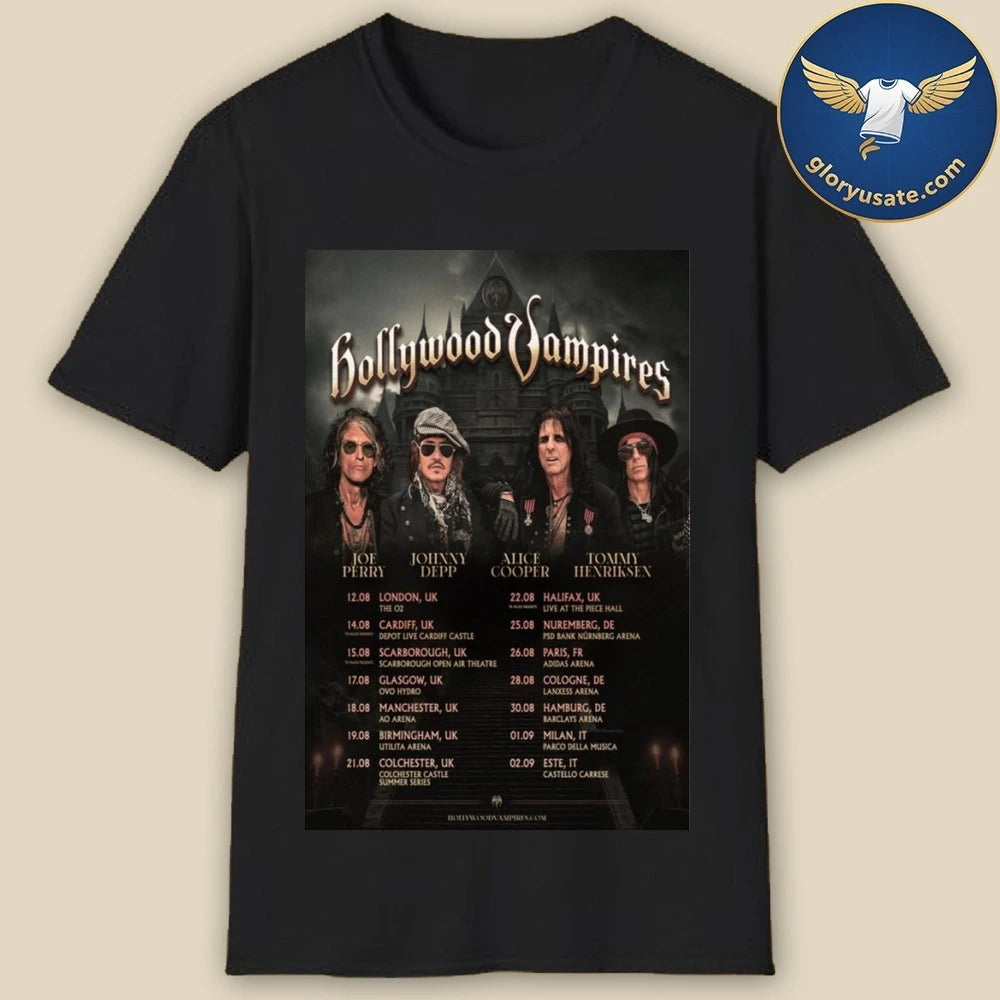 Hollywood Vampires Tour the UK and Europe 2026 Poster Shirt