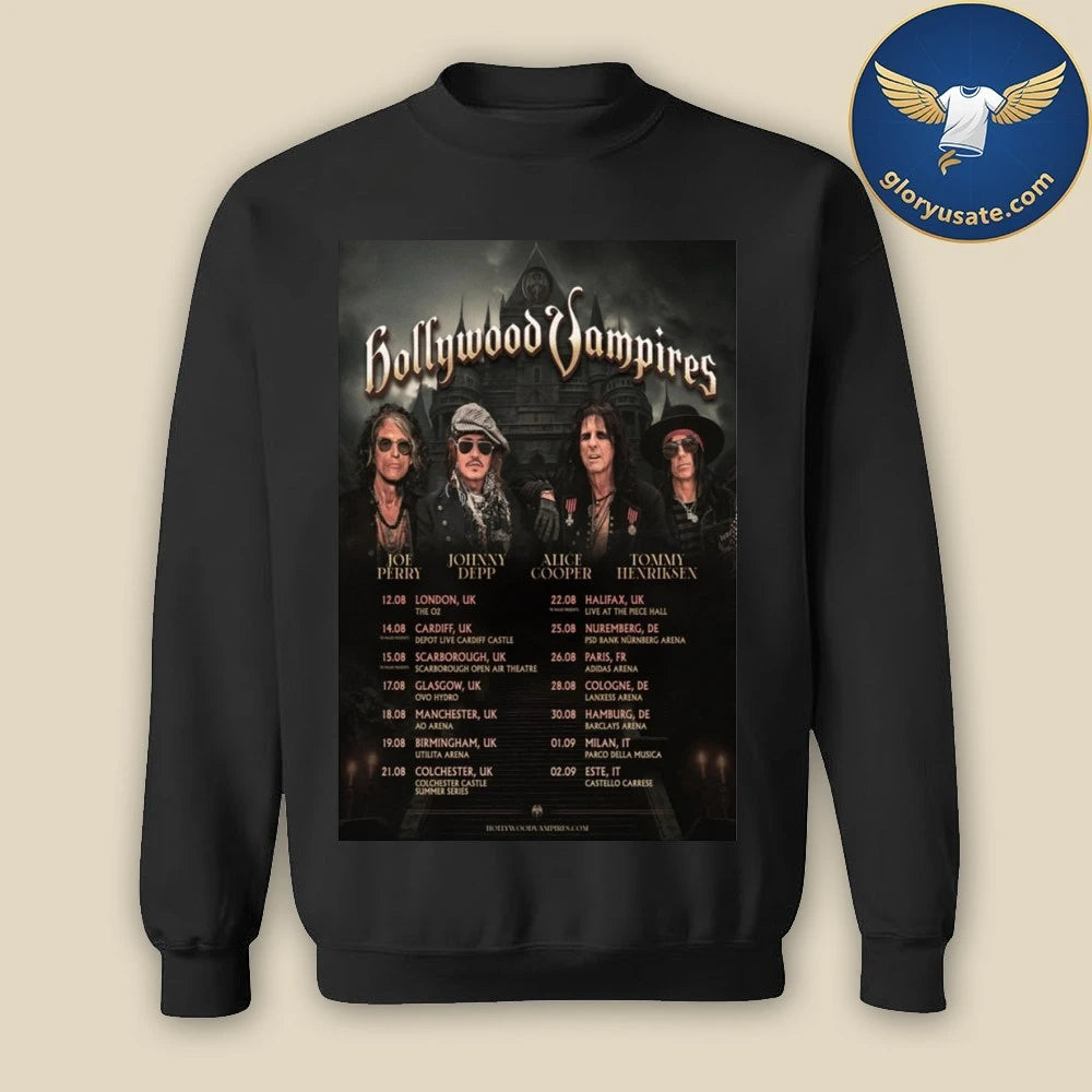Hollywood Vampires Tour the UK and Europe 2026 Poster Shirt
