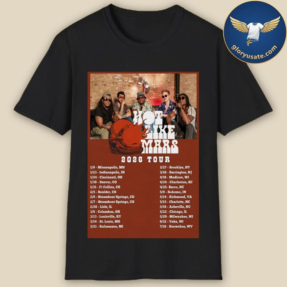 Hot Like Mars Tour 2026 Poster Shirt