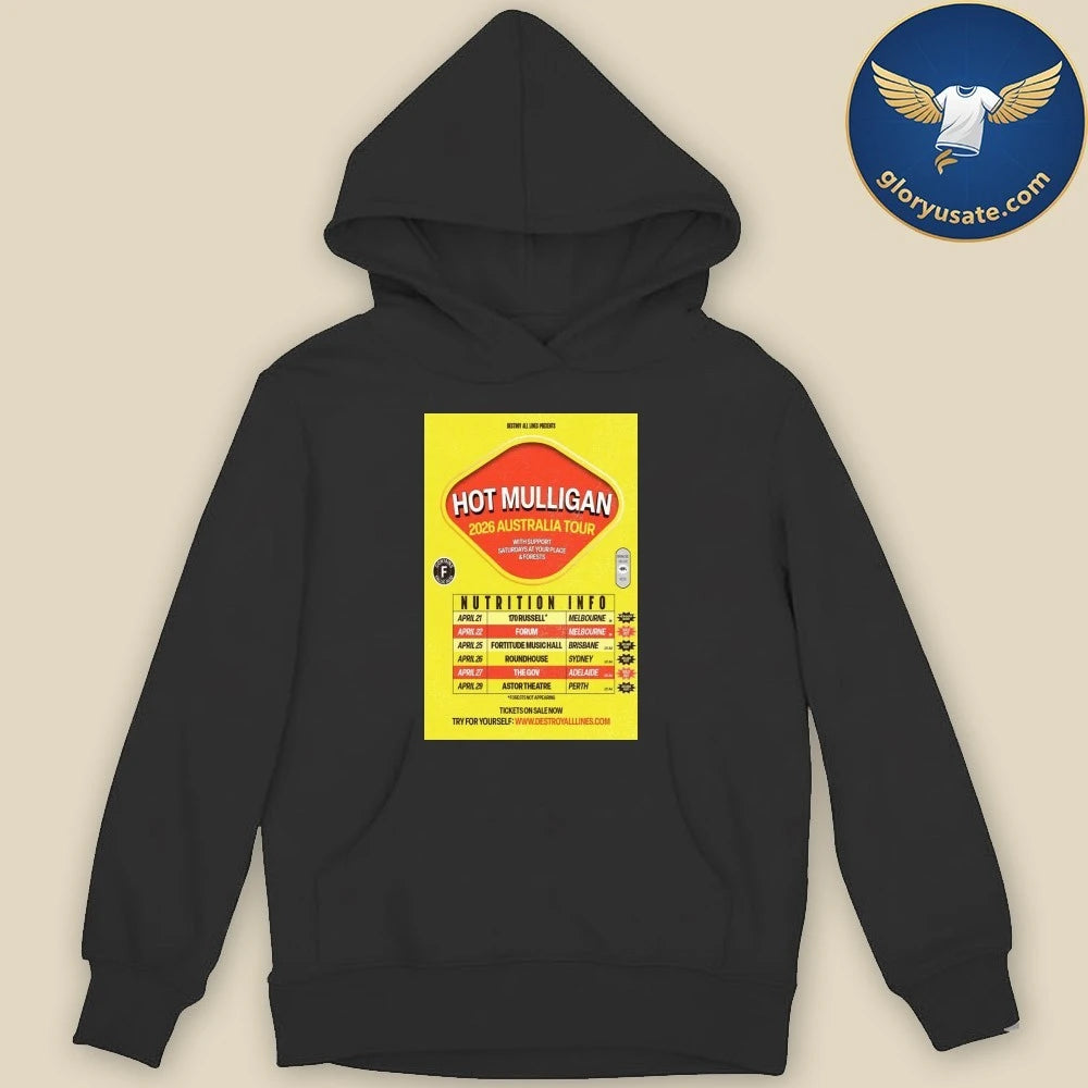 Hot Mulligan 2026 Australia April Poster Shirt