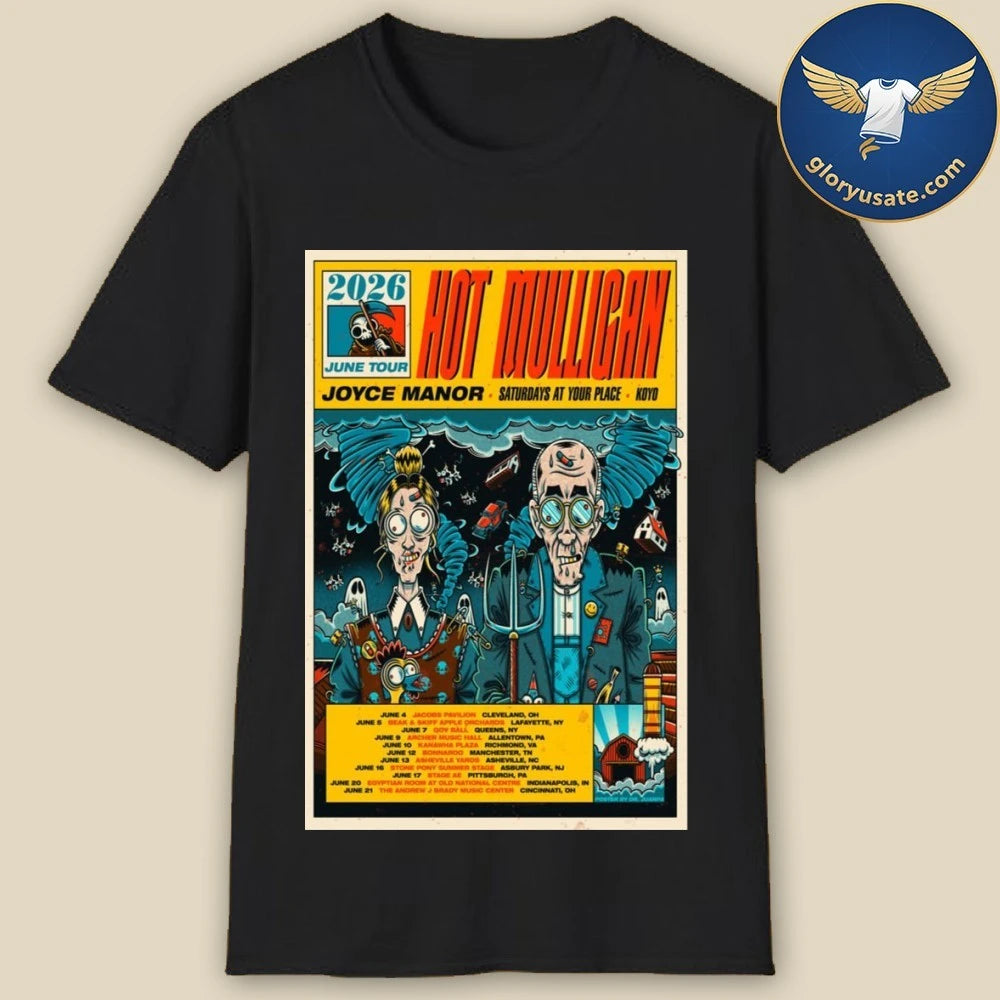 Hot Mulligan 2026 June Tour Poster Shirt