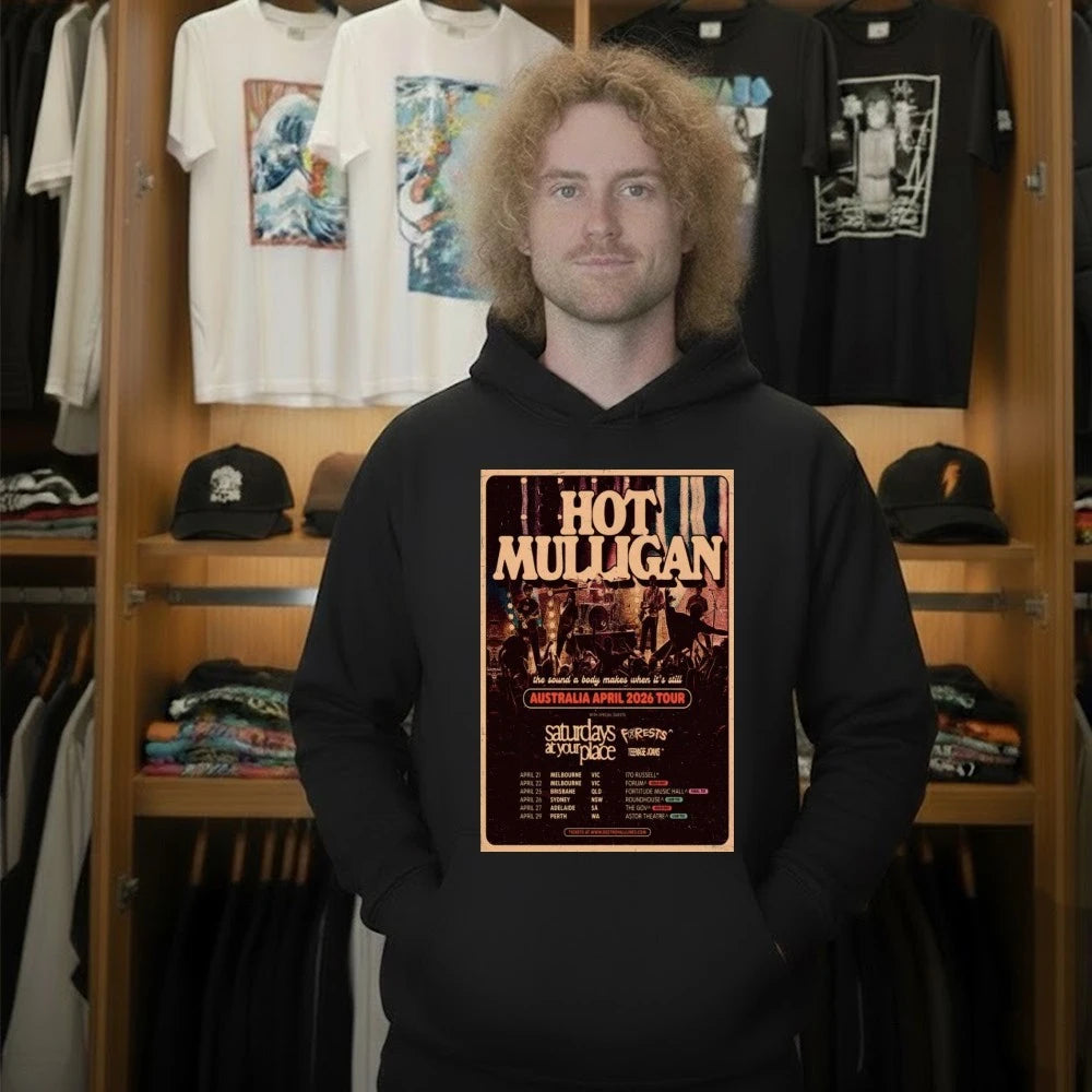 Hot Mulligan Australia April 2026 Tour Poster Shirt