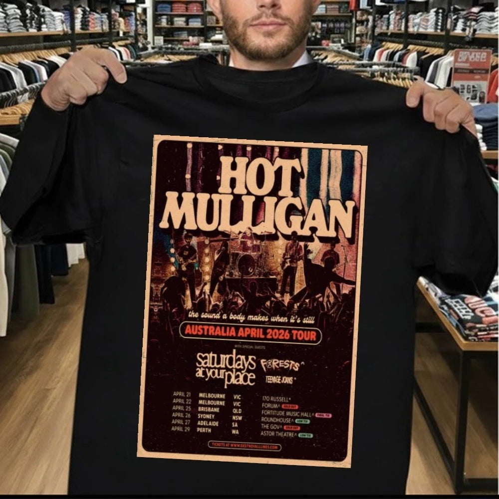Hot Mulligan Australia April 2026 Tour Poster Shirt