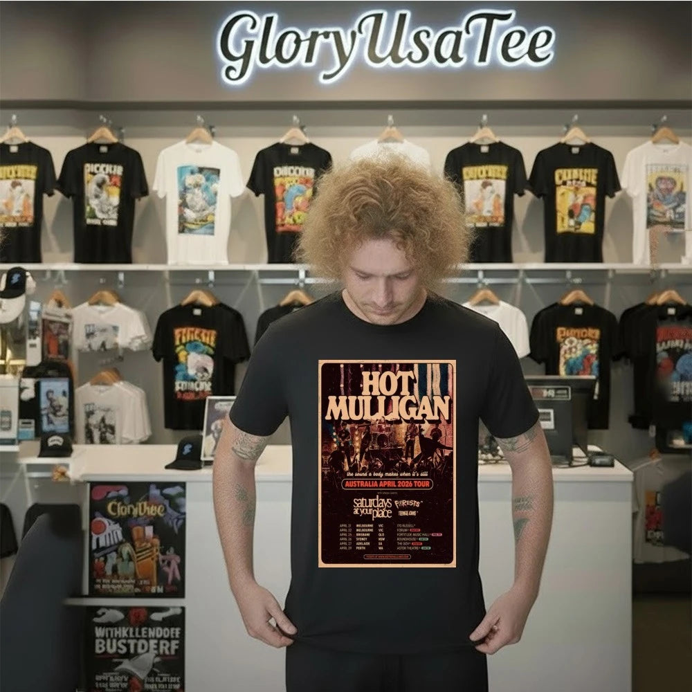 Hot Mulligan Australia April 2026 Tour Poster Shirt