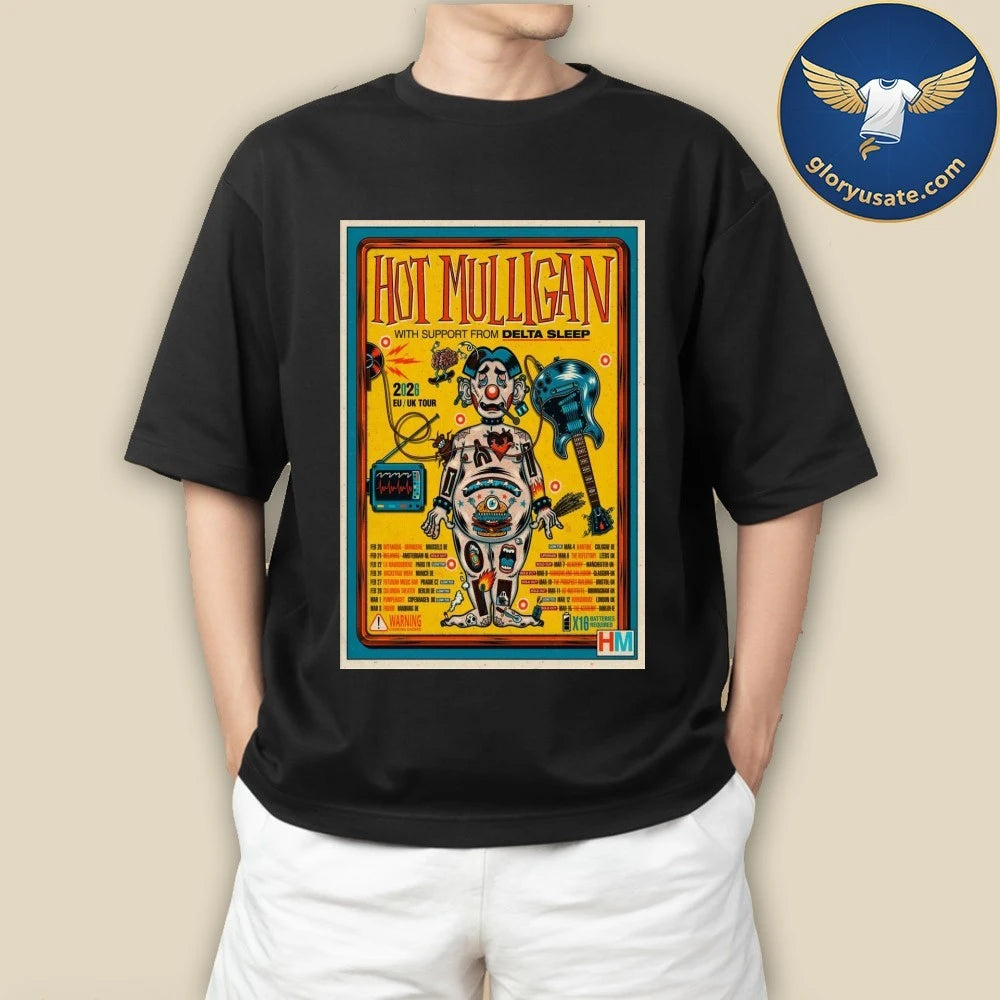 Hot Mulligan With Delta Sleep 2026 Europe-UK Tour Poster Shirt