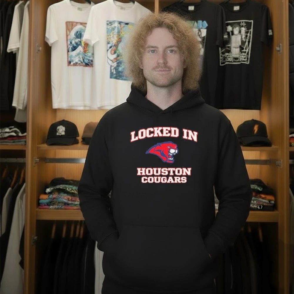 Houston Cougars Locked In for Game Day and Tournament Basketball Shirt
