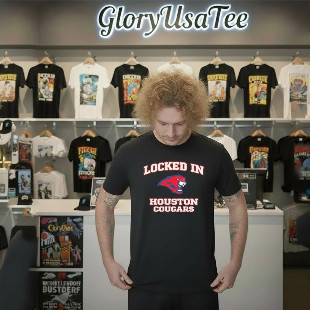 Houston Cougars Locked In for Game Day and Tournament Basketball Shirt