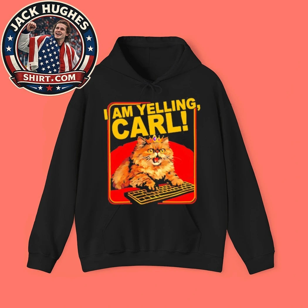 I Am Yelling Carl! Yelling Carl Cat Keyboard Cat King Carl Cat T-Shirt