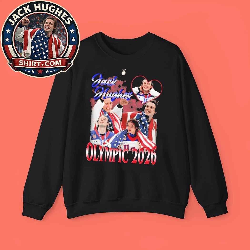 I Love Jack Hughes Team USA Olympic 2026 Hockey New Shirt