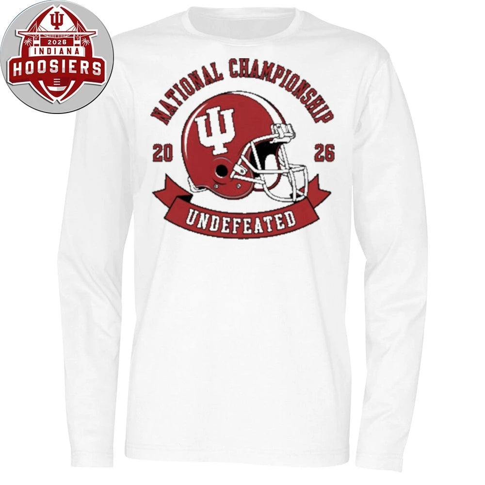 IU Football National Champions Undefeated Helmet Tee Shirt