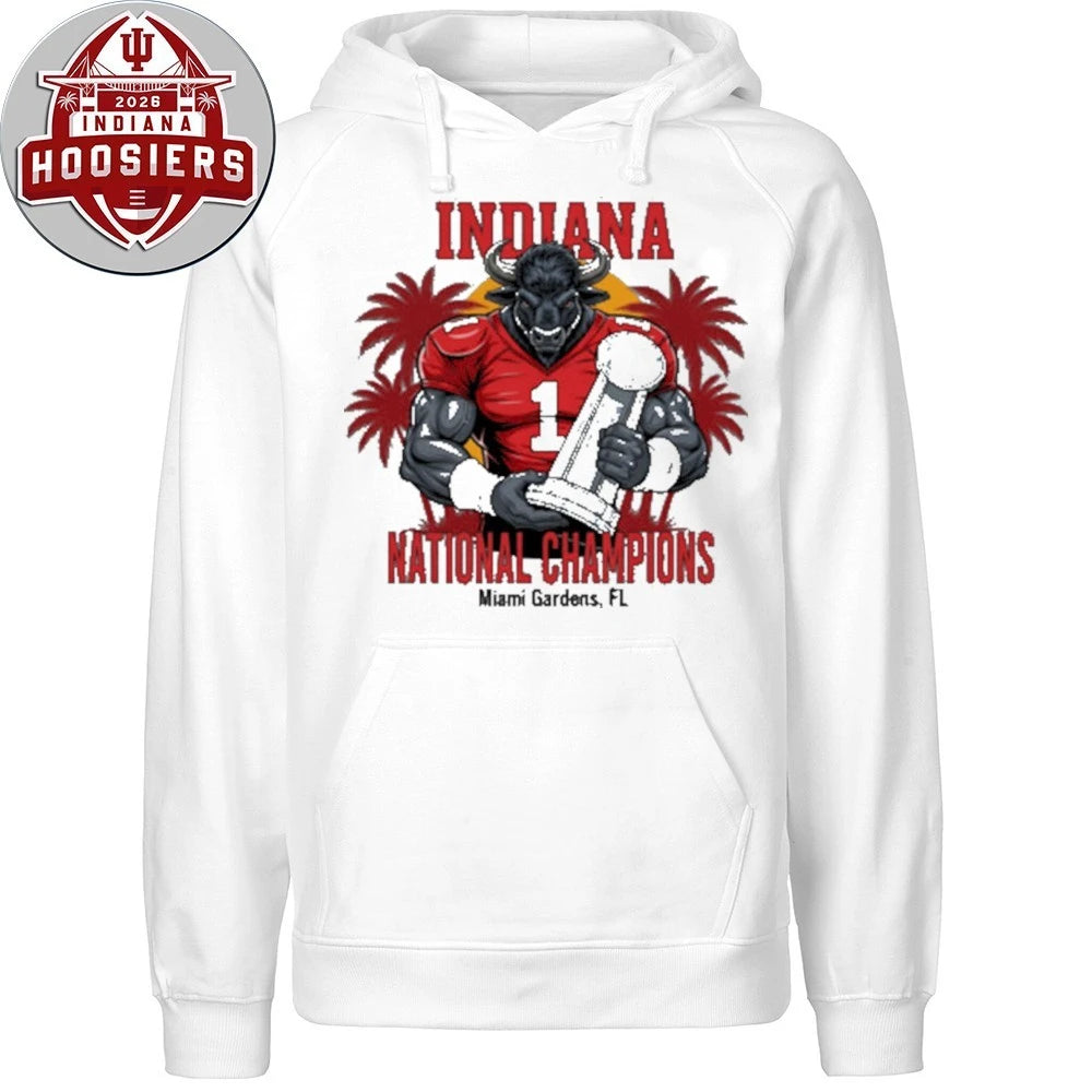 IU National Champions Miami Gardens Fl 2026 Mascot Cup Tee Shirt