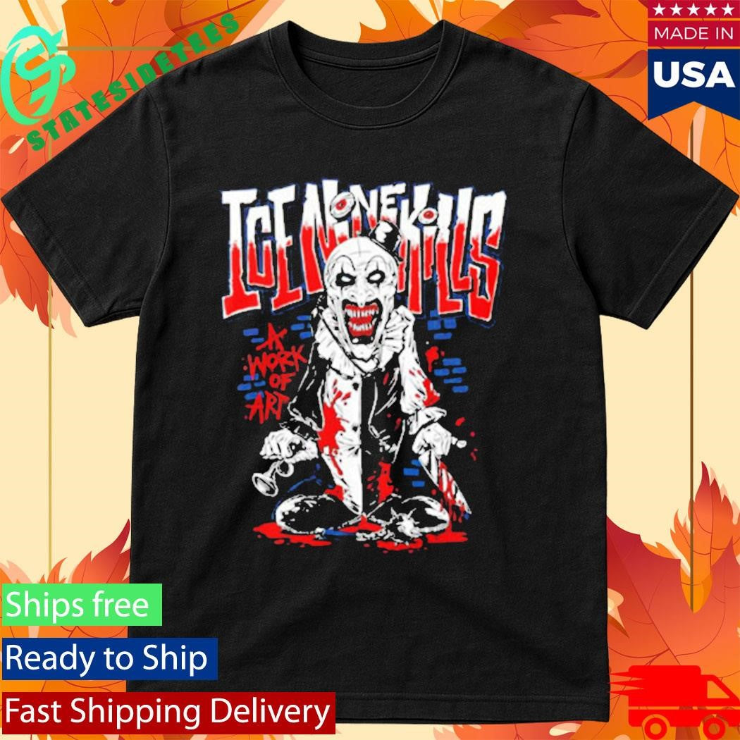 Ice Nine Kills Silver Scream Con London A Work of Art Cartoon Shirt