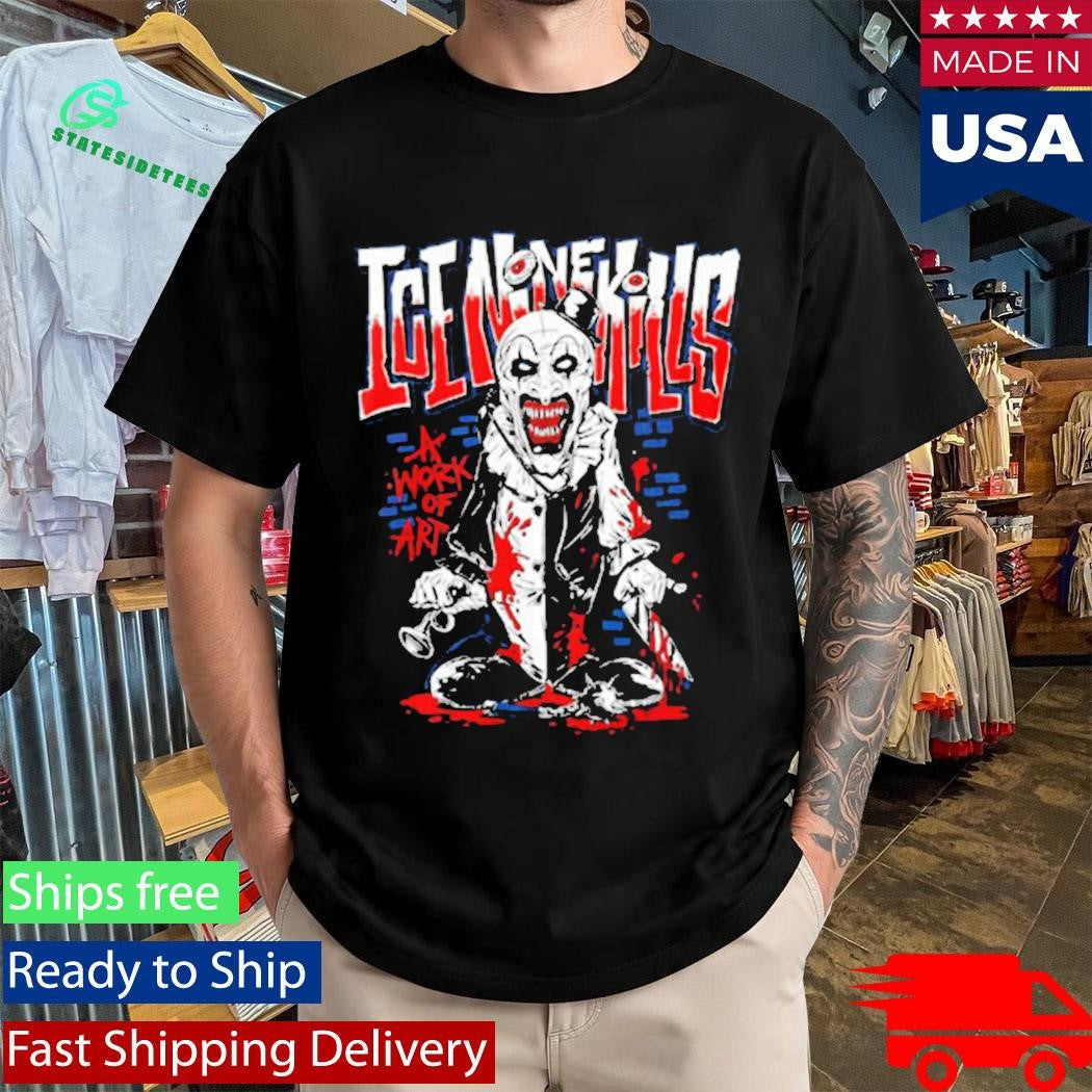Ice Nine Kills Silver Scream Con London A Work of Art Cartoon Shirt