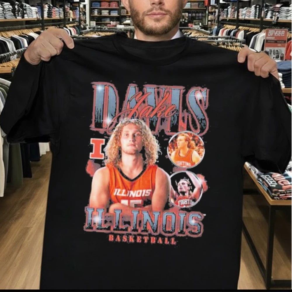 Illinois Basketball Jake Davis NIL T-Shirt